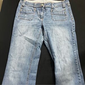 INC International Boot Cut/Wide Leg Blue Wash Jeans Size 10